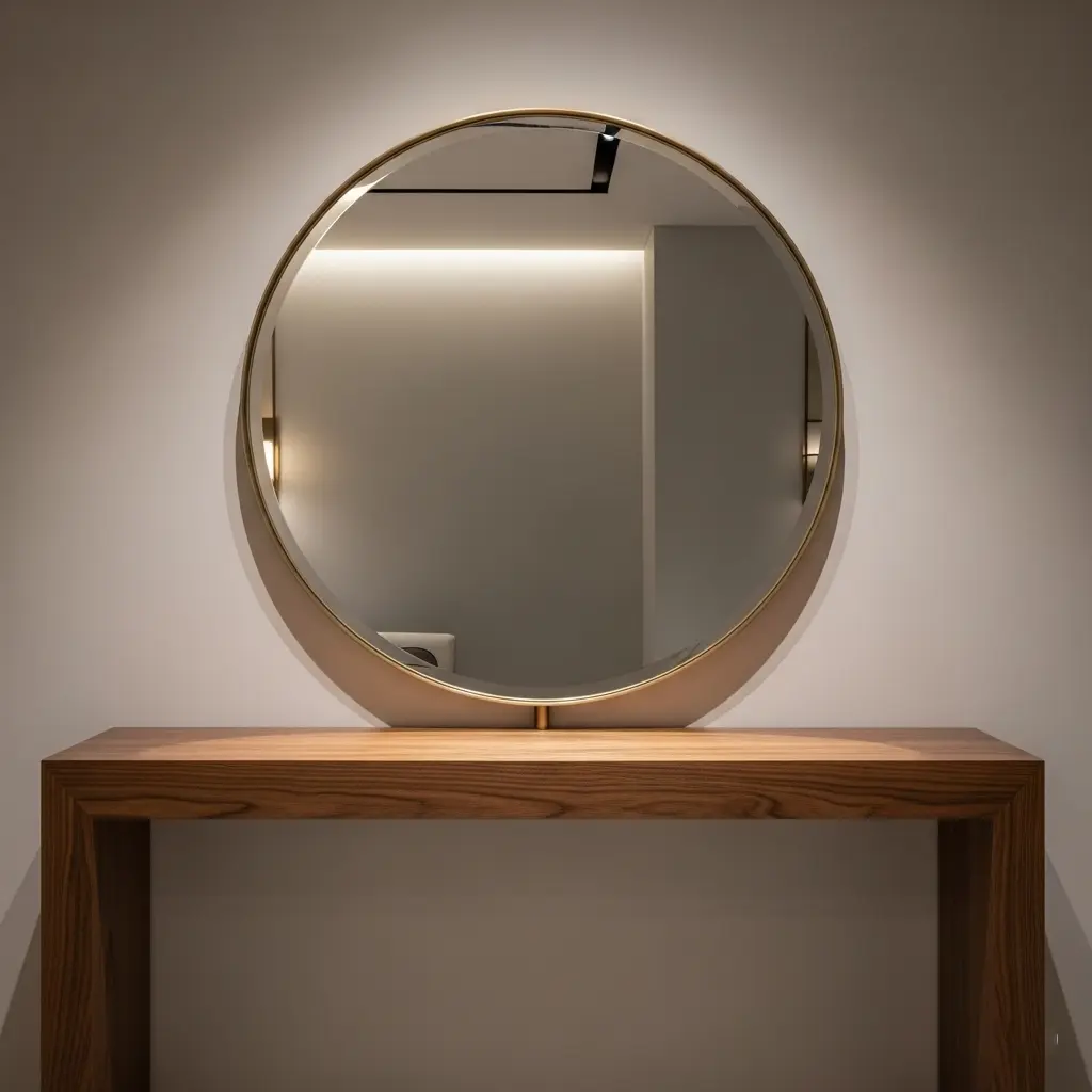 آینه و کنسول آسمان چوب